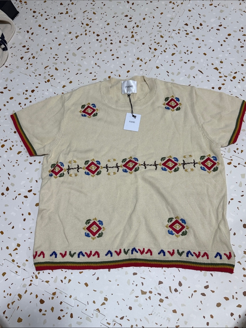 FOUND- KNIT FLOWER PETAL TEE